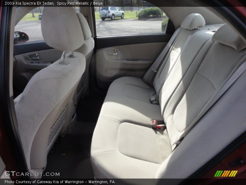 Spicy Red Metallic / Beige 2009 Kia Spectra EX Sedan