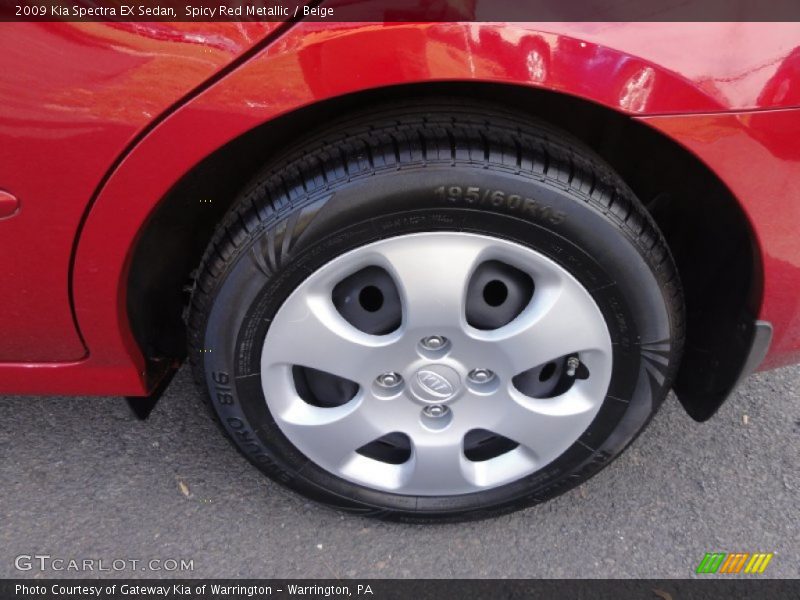 Spicy Red Metallic / Beige 2009 Kia Spectra EX Sedan