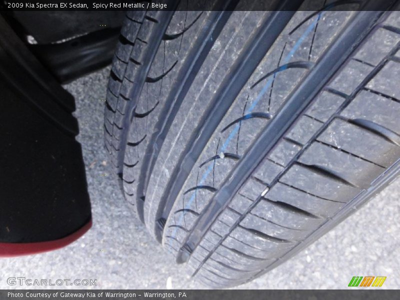 Spicy Red Metallic / Beige 2009 Kia Spectra EX Sedan
