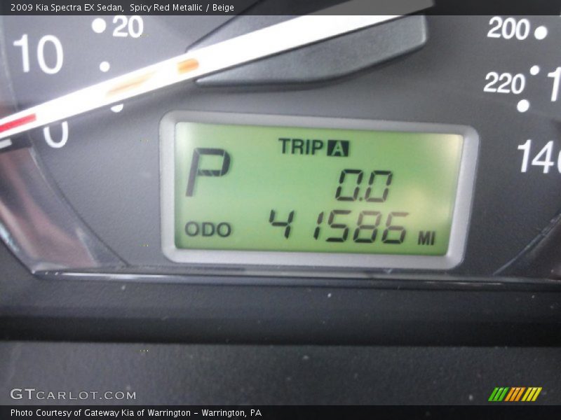 Spicy Red Metallic / Beige 2009 Kia Spectra EX Sedan