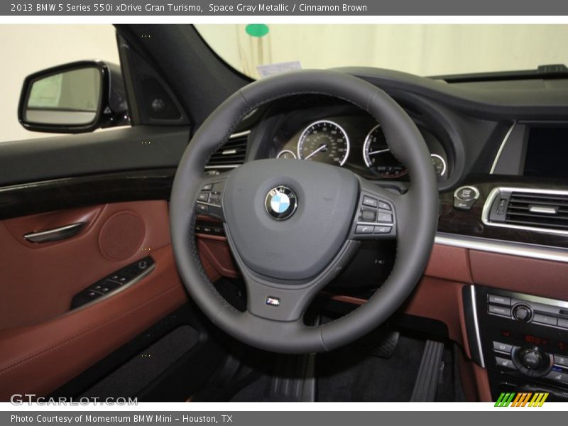 Space Gray Metallic / Cinnamon Brown 2013 BMW 5 Series 550i xDrive Gran Turismo