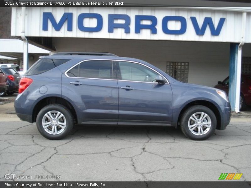 Atlantis Blue Metallic / Jet Black 2013 Chevrolet Equinox LT AWD