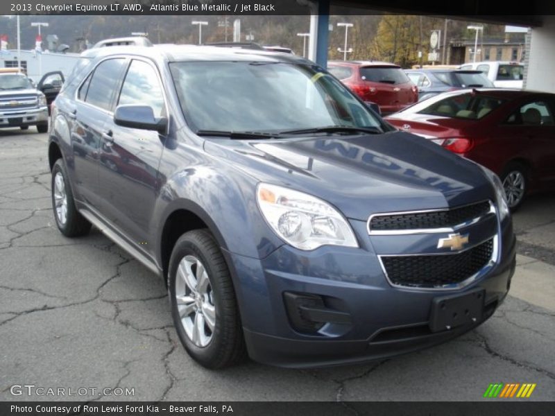 Atlantis Blue Metallic / Jet Black 2013 Chevrolet Equinox LT AWD