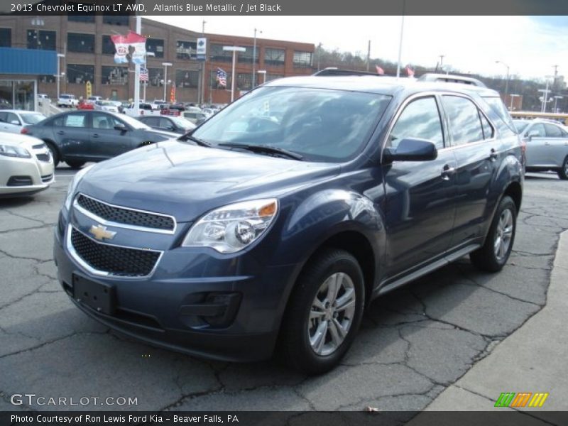 Atlantis Blue Metallic / Jet Black 2013 Chevrolet Equinox LT AWD