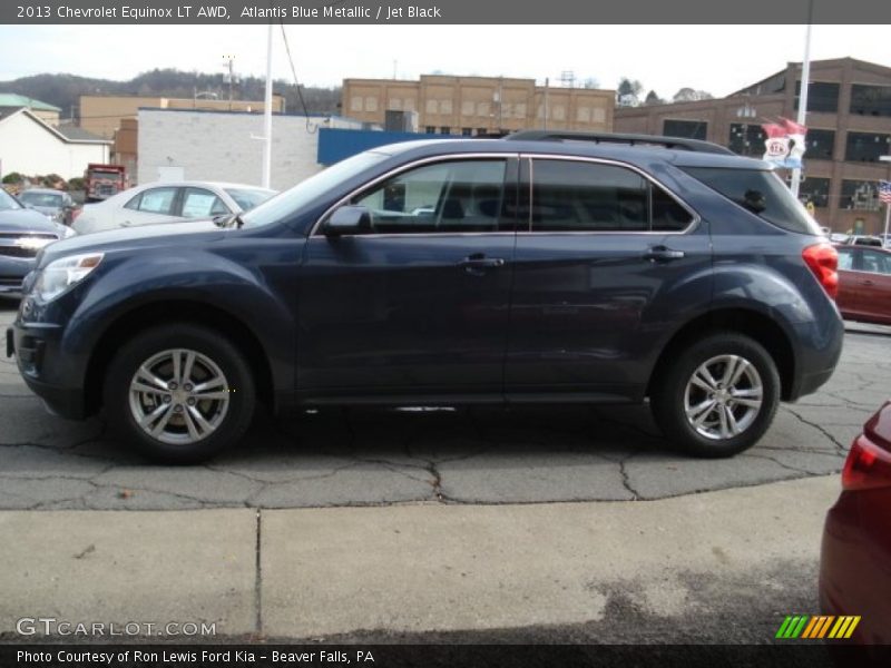 Atlantis Blue Metallic / Jet Black 2013 Chevrolet Equinox LT AWD