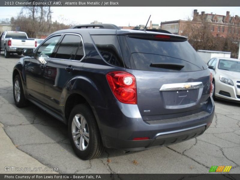 Atlantis Blue Metallic / Jet Black 2013 Chevrolet Equinox LT AWD