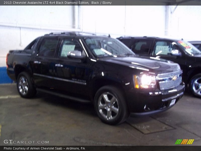Black / Ebony 2013 Chevrolet Avalanche LTZ 4x4 Black Diamond Edition