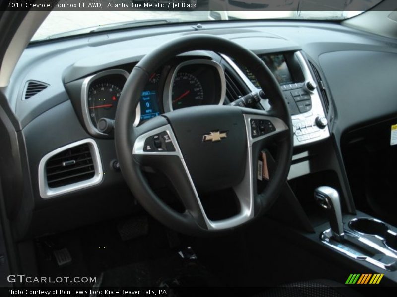 Atlantis Blue Metallic / Jet Black 2013 Chevrolet Equinox LT AWD