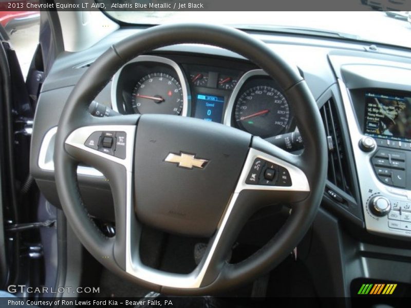 Atlantis Blue Metallic / Jet Black 2013 Chevrolet Equinox LT AWD