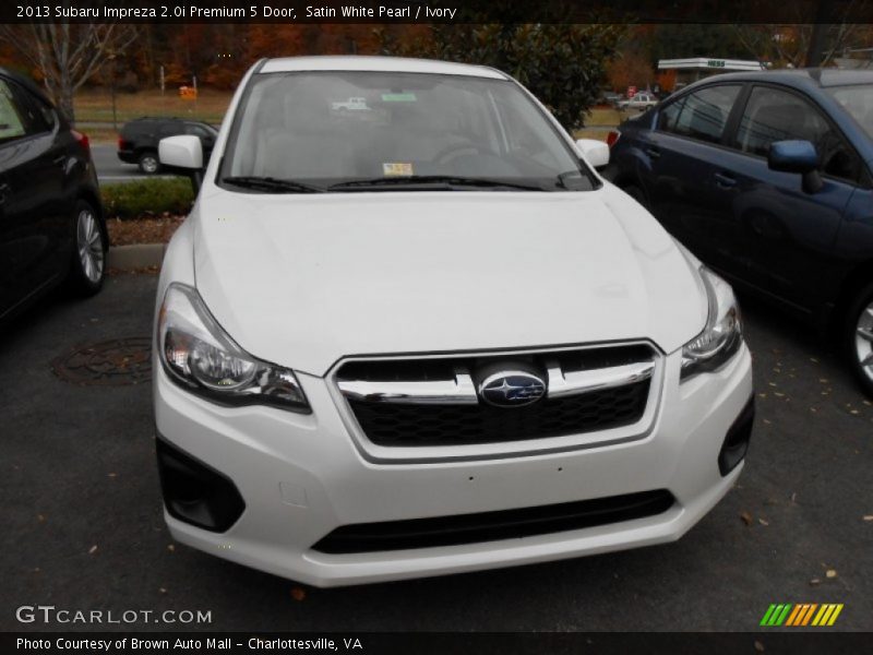 Satin White Pearl / Ivory 2013 Subaru Impreza 2.0i Premium 5 Door