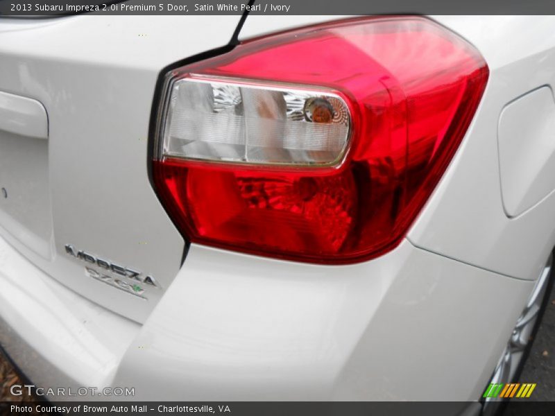 Satin White Pearl / Ivory 2013 Subaru Impreza 2.0i Premium 5 Door