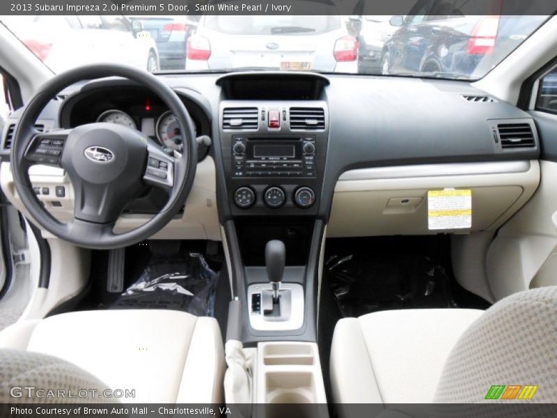 Satin White Pearl / Ivory 2013 Subaru Impreza 2.0i Premium 5 Door