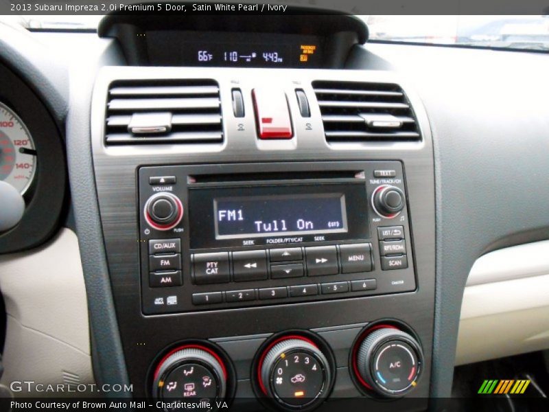 Satin White Pearl / Ivory 2013 Subaru Impreza 2.0i Premium 5 Door