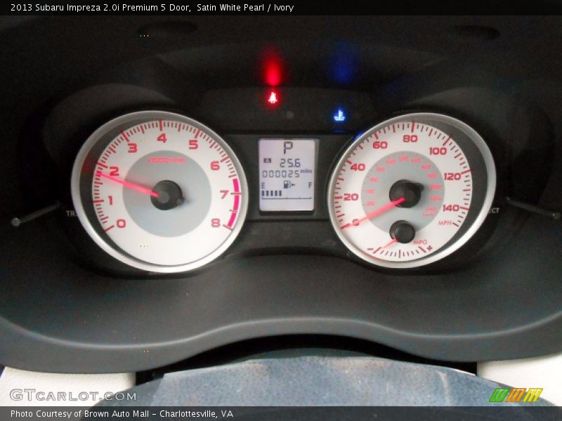 Satin White Pearl / Ivory 2013 Subaru Impreza 2.0i Premium 5 Door