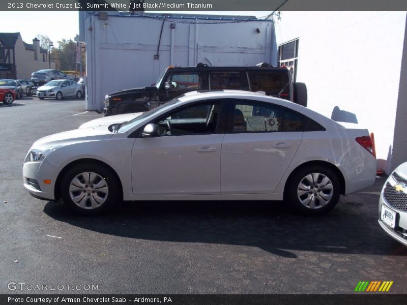 Summit White / Jet Black/Medium Titanium 2013 Chevrolet Cruze LS