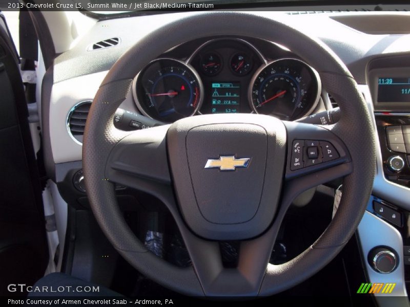 Summit White / Jet Black/Medium Titanium 2013 Chevrolet Cruze LS
