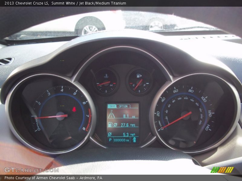 Summit White / Jet Black/Medium Titanium 2013 Chevrolet Cruze LS