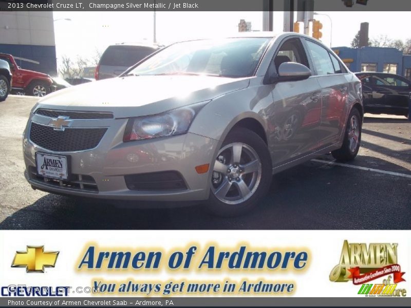Champagne Silver Metallic / Jet Black 2013 Chevrolet Cruze LT