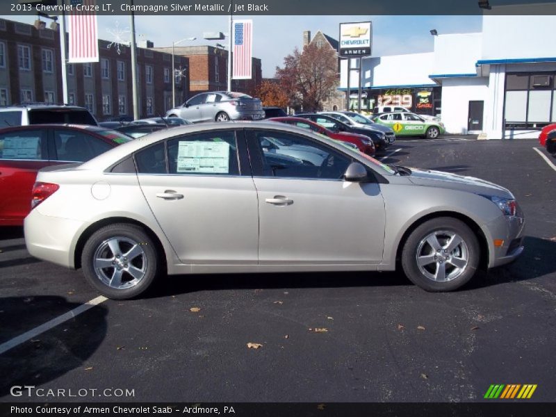Champagne Silver Metallic / Jet Black 2013 Chevrolet Cruze LT