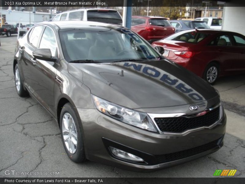Metal Bronze Pearl Metallic / Beige 2013 Kia Optima LX