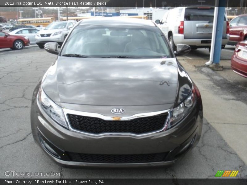 Metal Bronze Pearl Metallic / Beige 2013 Kia Optima LX