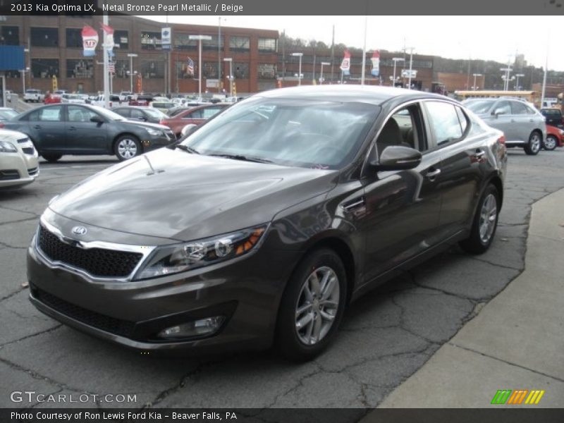 Metal Bronze Pearl Metallic / Beige 2013 Kia Optima LX