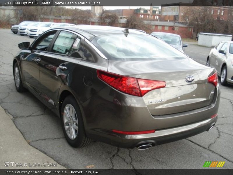 Metal Bronze Pearl Metallic / Beige 2013 Kia Optima LX