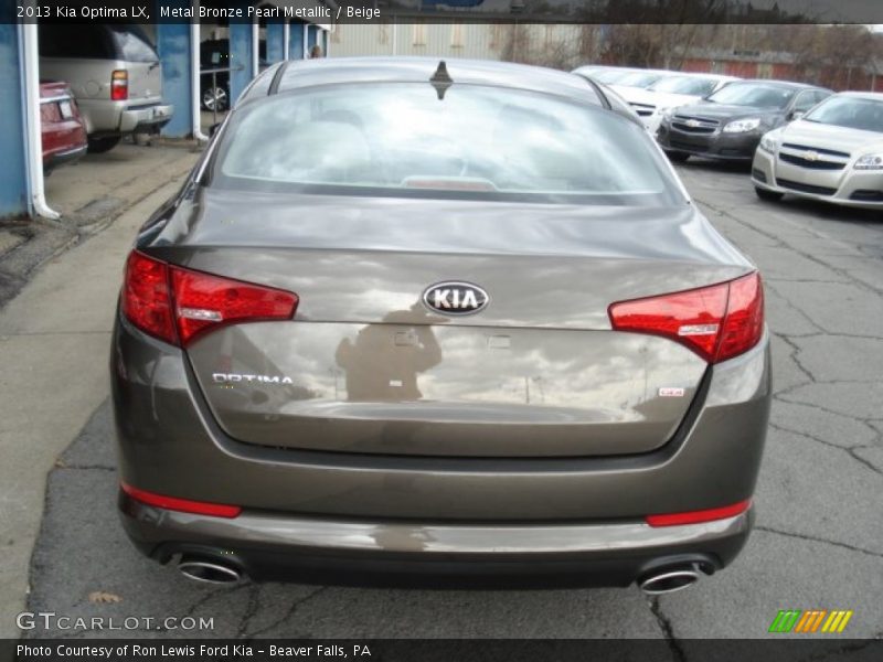 Metal Bronze Pearl Metallic / Beige 2013 Kia Optima LX