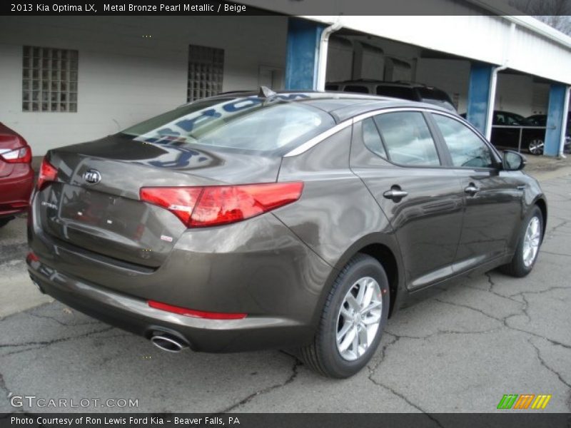 Metal Bronze Pearl Metallic / Beige 2013 Kia Optima LX