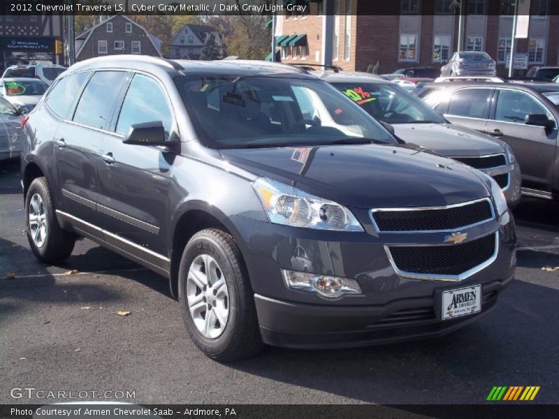 Cyber Gray Metallic / Dark Gray/Light Gray 2012 Chevrolet Traverse LS