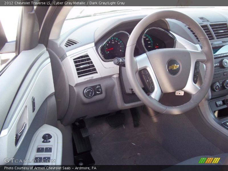 Cyber Gray Metallic / Dark Gray/Light Gray 2012 Chevrolet Traverse LS