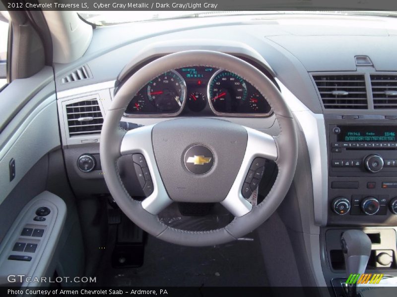 Cyber Gray Metallic / Dark Gray/Light Gray 2012 Chevrolet Traverse LS