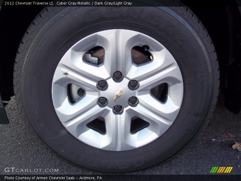 Cyber Gray Metallic / Dark Gray/Light Gray 2012 Chevrolet Traverse LS