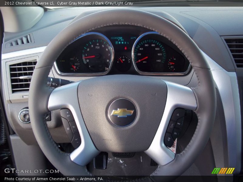 Cyber Gray Metallic / Dark Gray/Light Gray 2012 Chevrolet Traverse LS