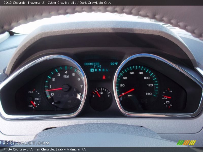 Cyber Gray Metallic / Dark Gray/Light Gray 2012 Chevrolet Traverse LS