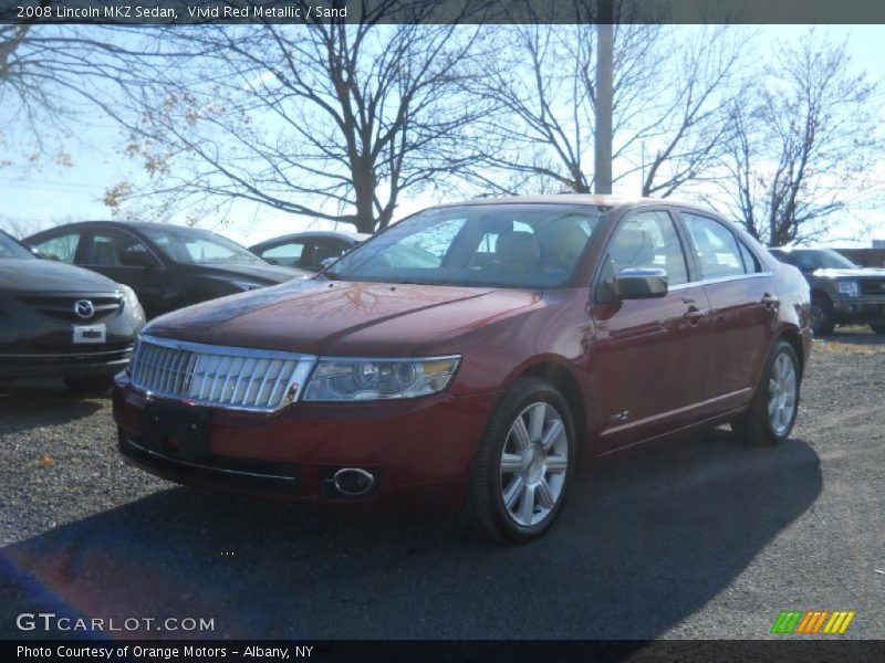 Vivid Red Metallic / Sand 2008 Lincoln MKZ Sedan