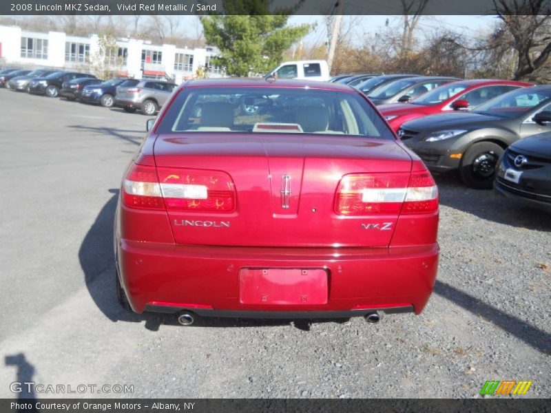 Vivid Red Metallic / Sand 2008 Lincoln MKZ Sedan