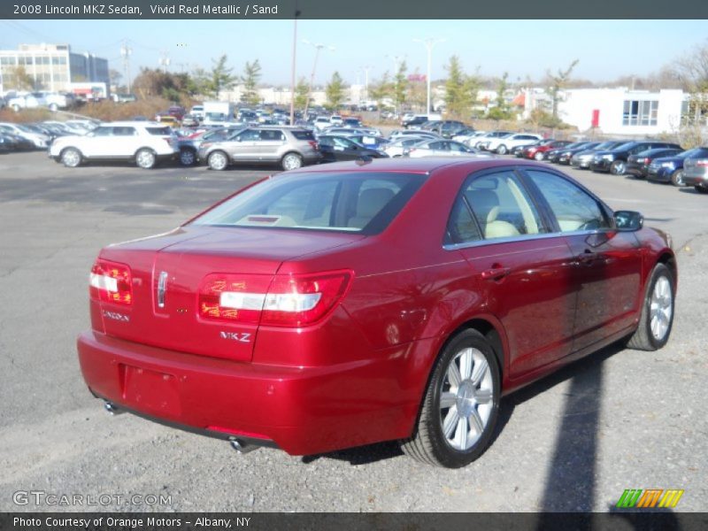 Vivid Red Metallic / Sand 2008 Lincoln MKZ Sedan