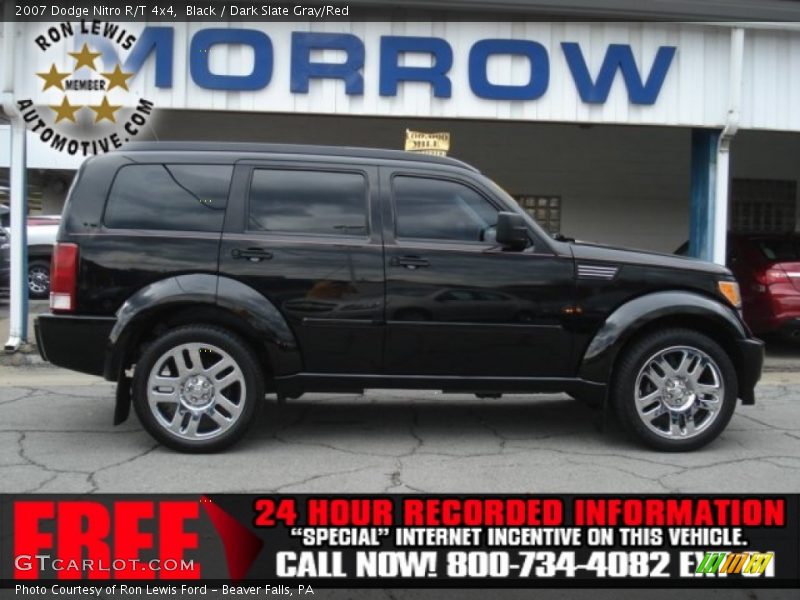 Black / Dark Slate Gray/Red 2007 Dodge Nitro R/T 4x4