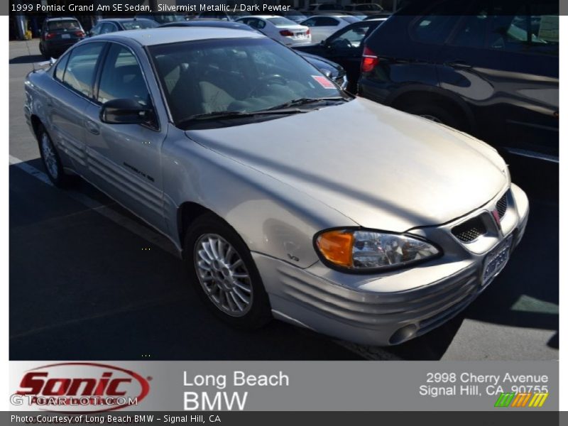 Silvermist Metallic / Dark Pewter 1999 Pontiac Grand Am SE Sedan