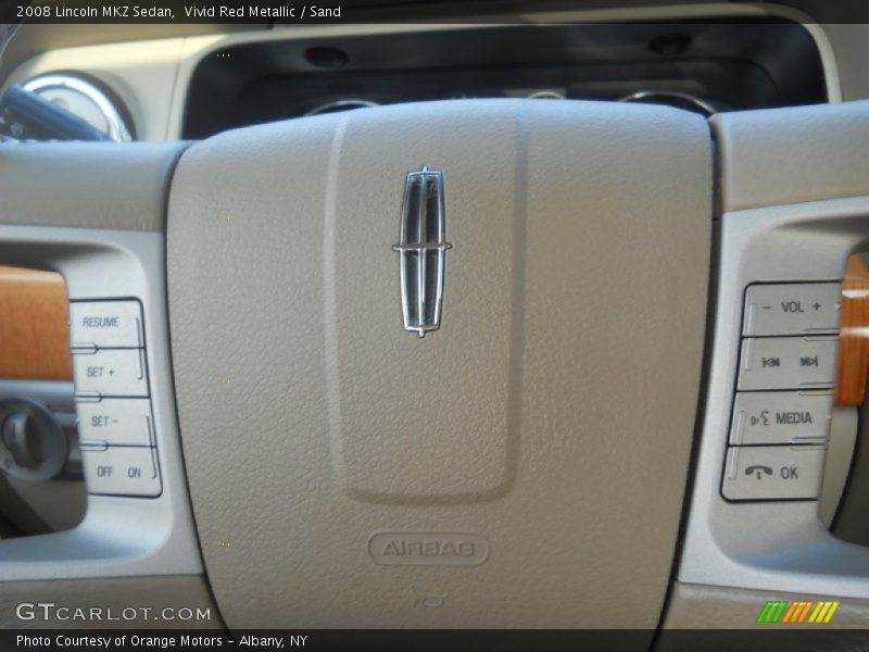 Vivid Red Metallic / Sand 2008 Lincoln MKZ Sedan