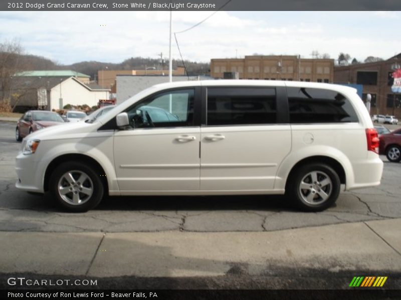 Stone White / Black/Light Graystone 2012 Dodge Grand Caravan Crew