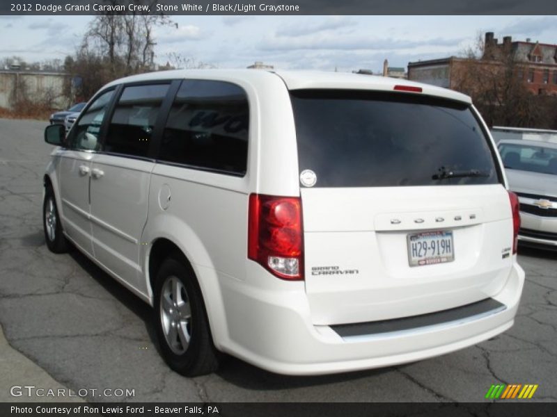 Stone White / Black/Light Graystone 2012 Dodge Grand Caravan Crew