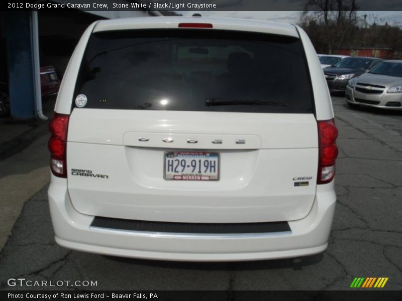 Stone White / Black/Light Graystone 2012 Dodge Grand Caravan Crew