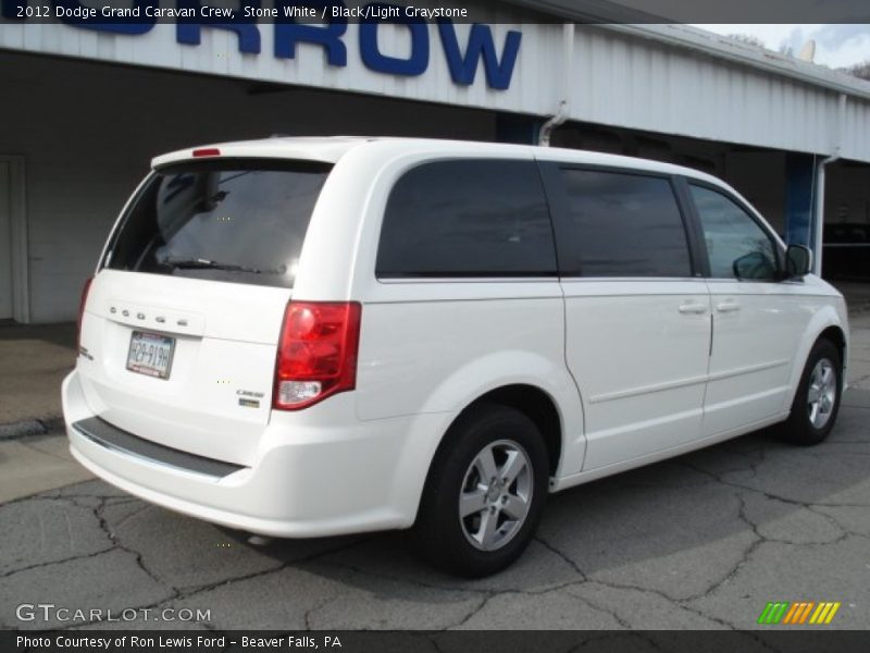Stone White / Black/Light Graystone 2012 Dodge Grand Caravan Crew