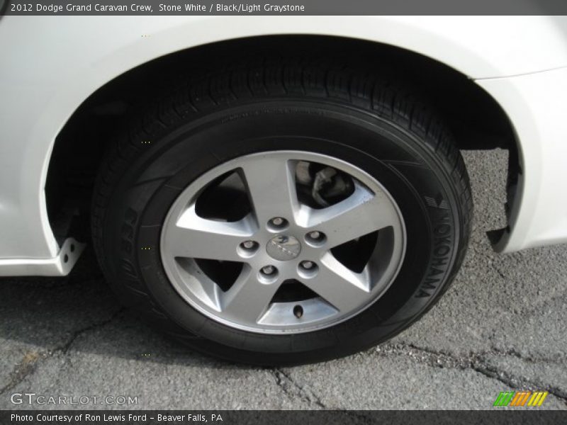 Stone White / Black/Light Graystone 2012 Dodge Grand Caravan Crew