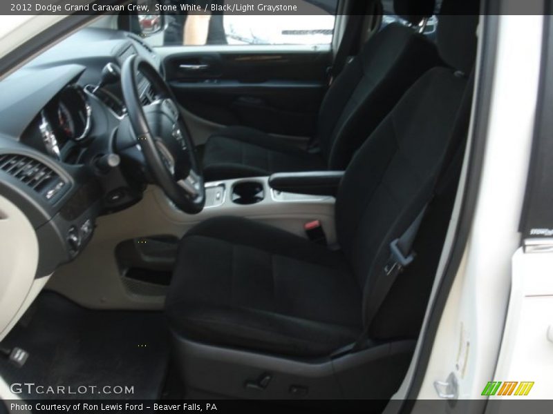 Stone White / Black/Light Graystone 2012 Dodge Grand Caravan Crew