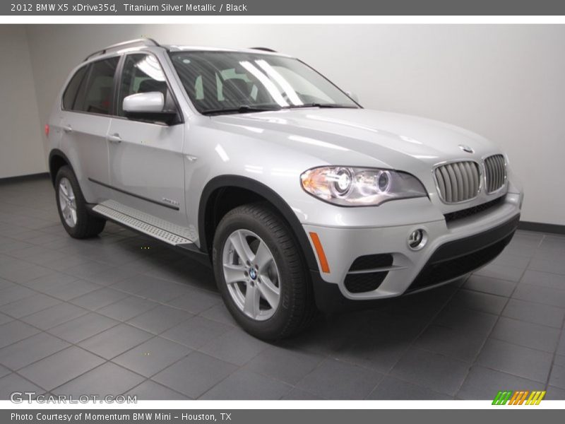 Titanium Silver Metallic / Black 2012 BMW X5 xDrive35d