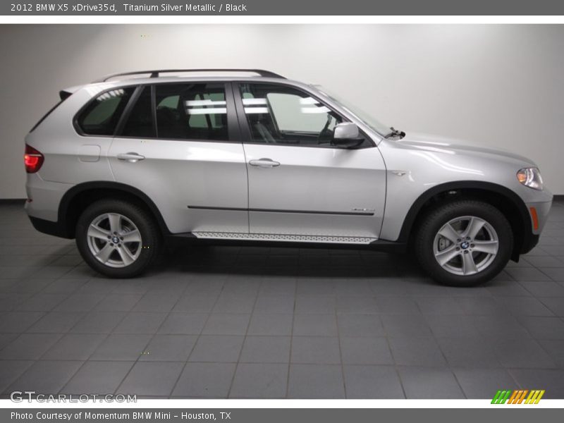Titanium Silver Metallic / Black 2012 BMW X5 xDrive35d
