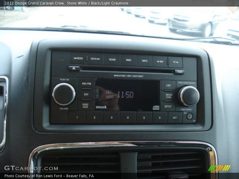 Stone White / Black/Light Graystone 2012 Dodge Grand Caravan Crew